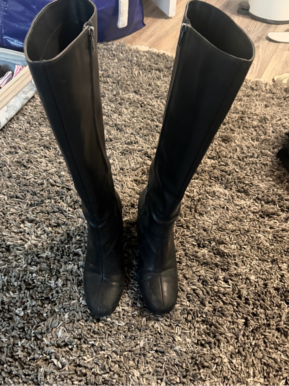 Princess Polly Black Over-the-Knee Leather Boots